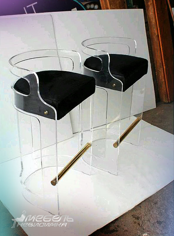 Прозрачные барные стулья